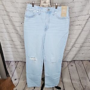 Madewell The Perfect Vintage Straight Leg High Rise Jean Light Wash NWT Size 29